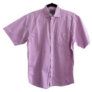 Thomas Dean - Fuschia Gingham Short Sleeve Shirt - Size Small NWOT